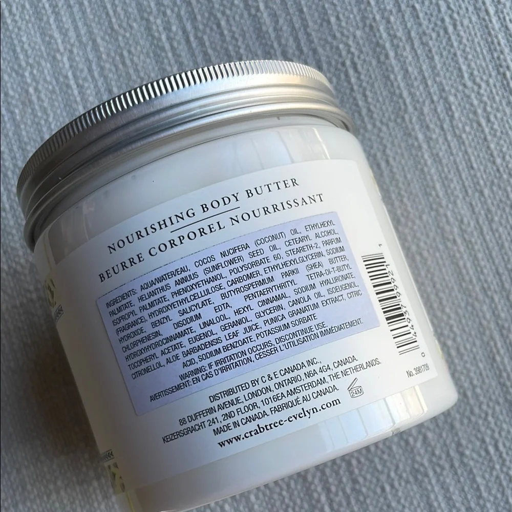 Crabtree & Evelyn SUMMER HILL Nourishing Body Butter 12.7 oz